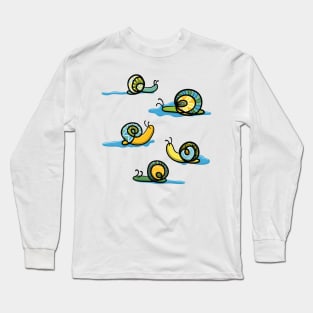 Zen snails with slime Long Sleeve T-Shirt